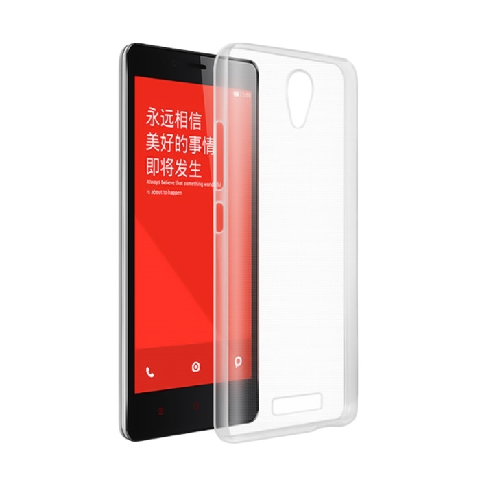 Θήκη Πλάτης Σιλικόνης για Xiaomi Redmi Note - Χρώμα: Διάφανο