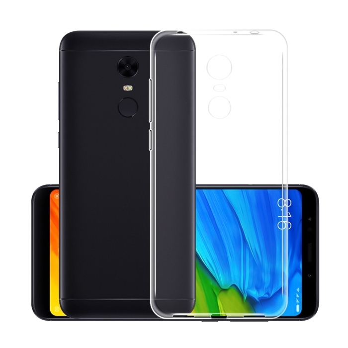 Θήκη Πλάτης Σιλικόνης για Xiaomi Redmi 5 Plus - Χρώμα: Διάφανο