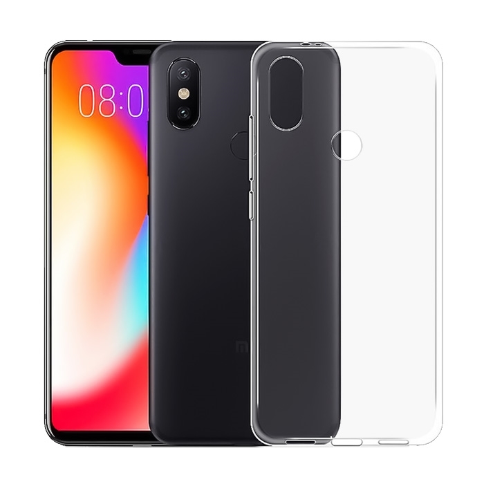 Θήκη Πλάτης Σιλικόνης για Xiaomi Mi A2 Lite/Redmi 6 Pro - Χρώμα: Διάφανο