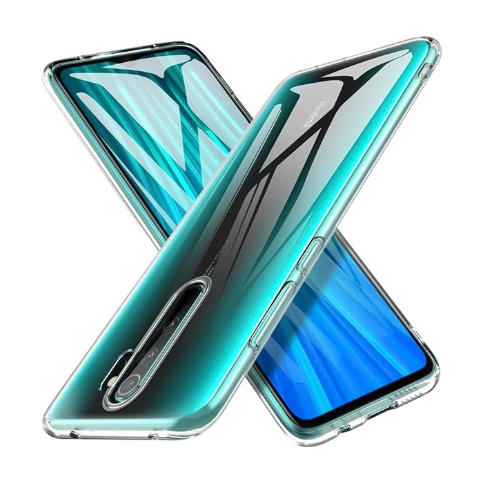 Θήκη Πλάτης Σιλικόνης για Xiaomi Redmi Note 8 Pro - Χρώμα: Διάφανο