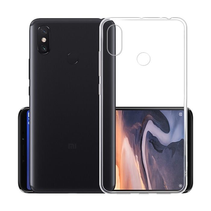 Θήκη Πλάτης Σιλικόνης για Xiaomi Mi Max 3 - Χρώμα: Διάφανο