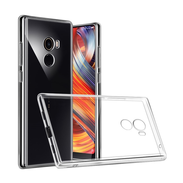 Θήκη Πλάτης Σιλικόνης για Xiaomi Mi Mix 2 - Χρώμα: Διάφανο