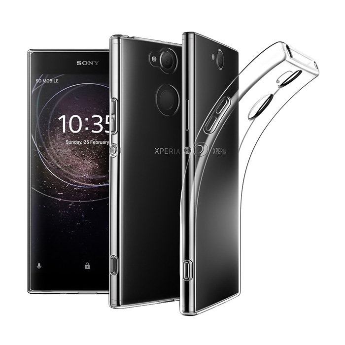 Θήκη Πλάτης Σιλικόνης για Sony Xperia XA2 - Χρώμα: Διάφανο