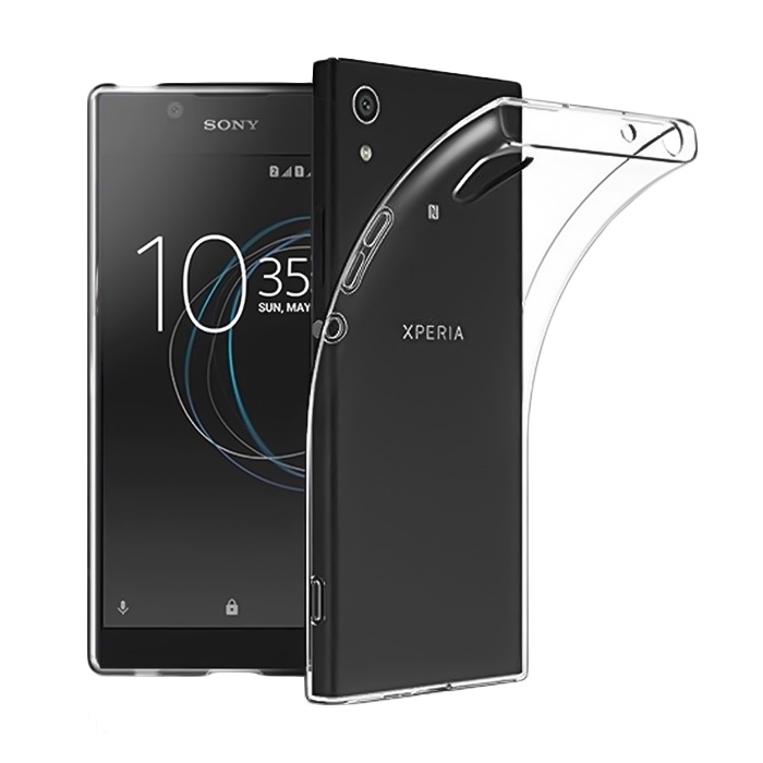 Θήκη Πλάτης Σιλικόνης για Sony Xperia L1 - Χρώμα: Διάφανο