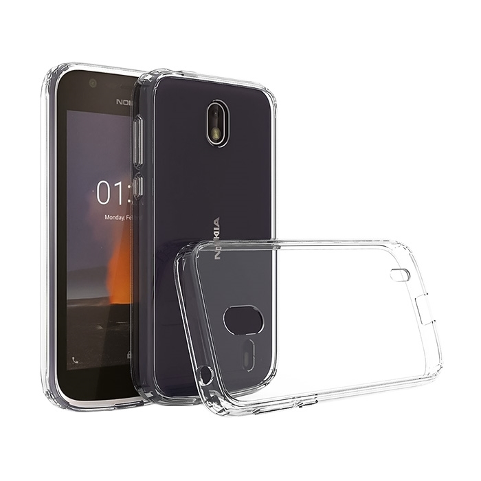 Θήκη Πλάτης Σιλικόνης για Nokia 1 - Χρώμα: Διάφανο