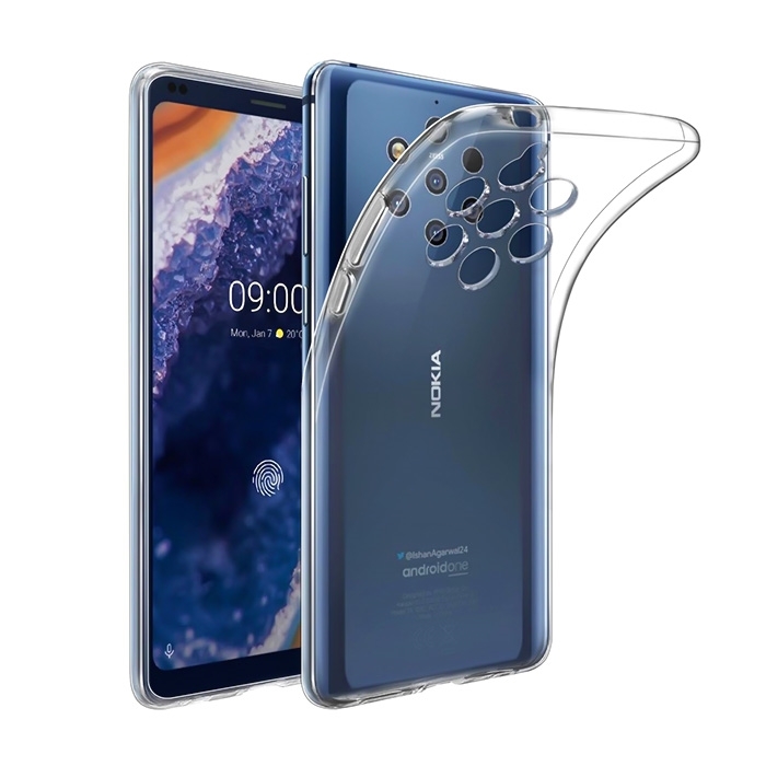 Θήκη Πλάτης Σιλικόνης για Nokia 9 PureView - Χρώμα: Διάφανο