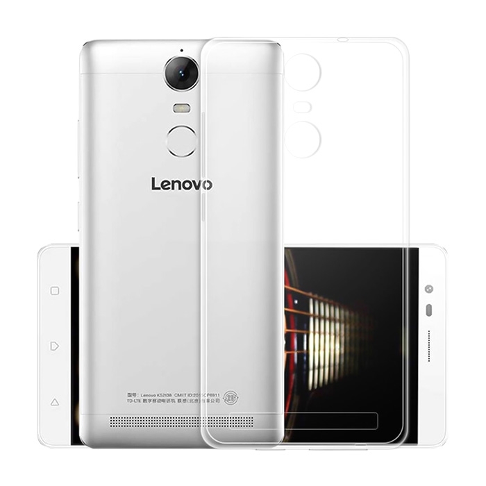 Θήκη Πλάτης Σιλικόνης για Lenovo Vibe K5 Note - Χρώμα: Διάφανο