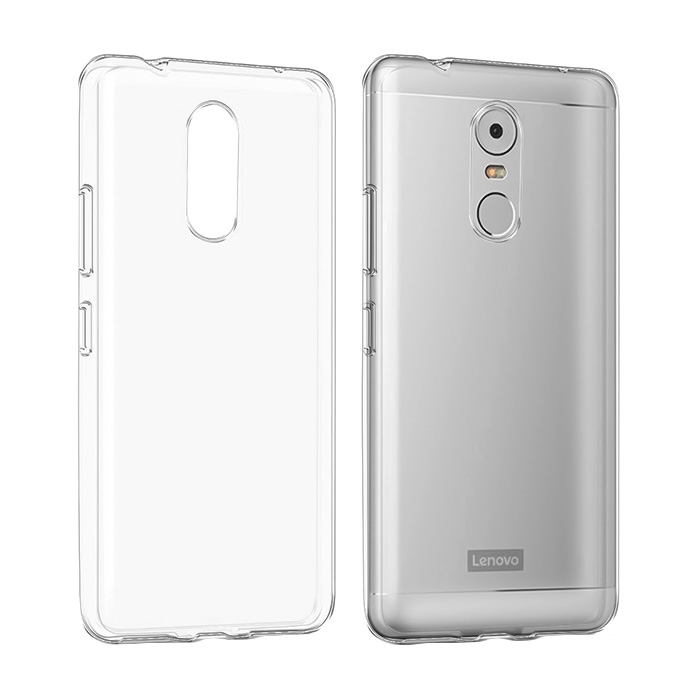 Θήκη Πλάτης Σιλικόνης για Lenovo K6 Note - Χρώμα: Διάφανο