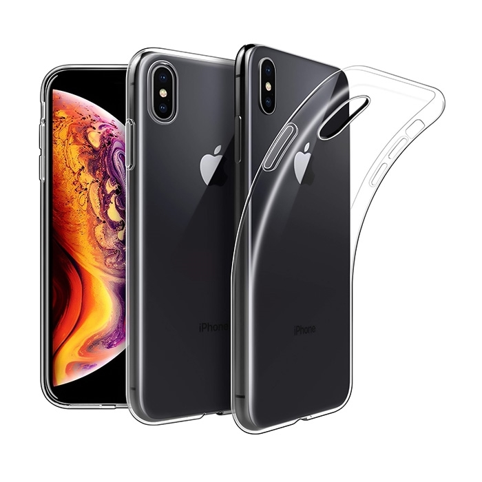 Θήκη Πλάτης Σιλικόνης για Apple iPhone XS Max - Χρώμα: Διάφανο
