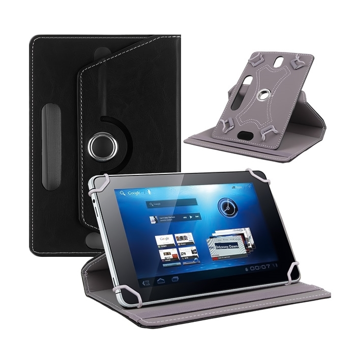 Θήκη Rotating 360 Stand with Pencil Case γιαTablet 9 - 10 ιντσών - Χρώμα: Μαύρο