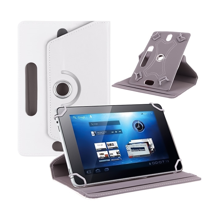 Θήκη Rotating 360 Stand with Pencil Case γιαTablet 9 - 10 ιντσών - Χρώμα: Λευκό
