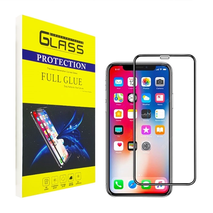 Προστασία Οθόνης Tempered Glass 9H/5D Full Glue Full Cover 0.3mm για Huawei P Smart 2019/Honor 10 Lite - Χρώμα: Μαύρο