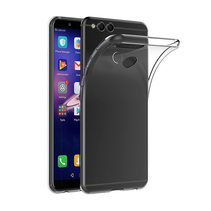 Θήκη Πλάτης Σιλικόνης για Huawei Honor 7X - Χρώμα: Διάφανο