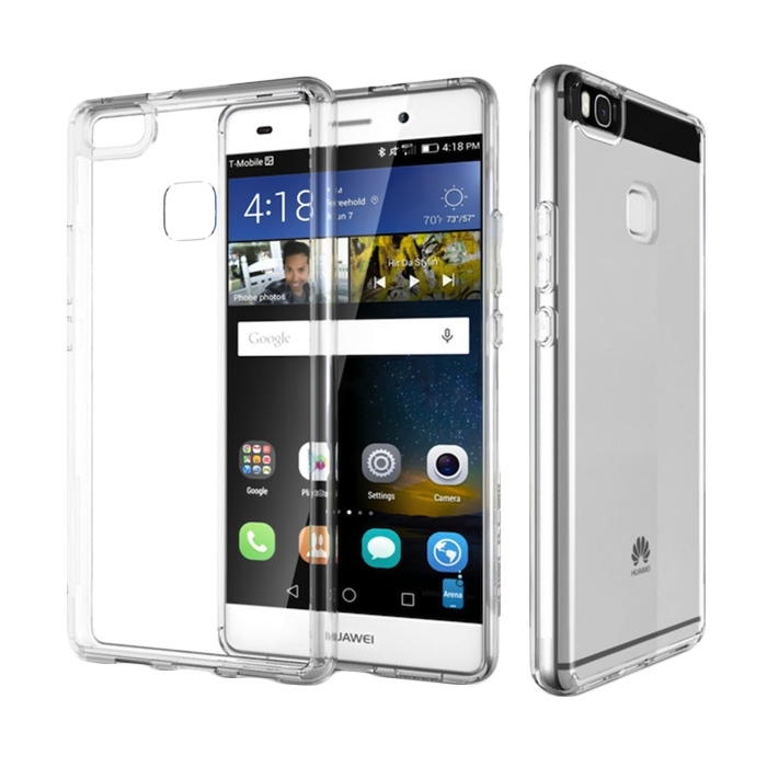 Θήκη Πλάτης Σιλικόνης για Huawei P9 Lite - Χρώμα: Διάφανο