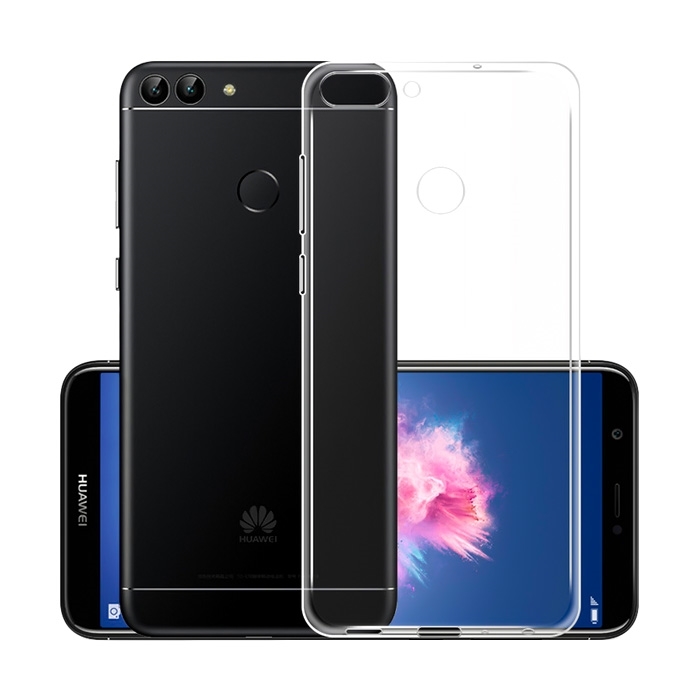 Θήκη Πλάτης Σιλικόνης για Huawei P Smart (2018) - Χρώμα: Διάφανο