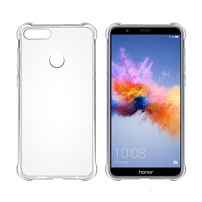 Θήκη Πλάτης Σιλικόνης Anti Shock 0.5mm για Huawei Honor 7X - Χρώμα: Διάφανο