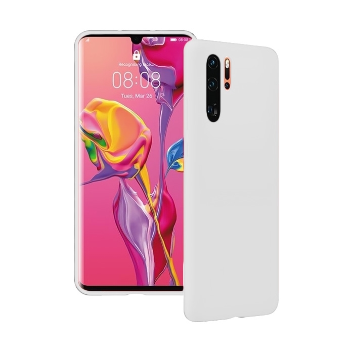 Θήκη Πλάτης Σιλικόνης για Huawei P30 Pro - Χρώμα: Λευκό