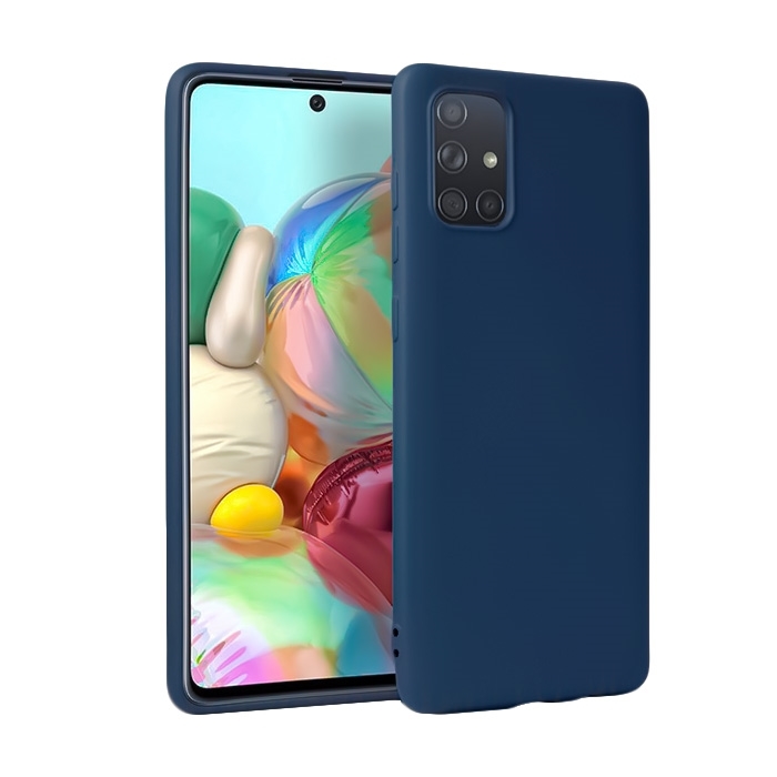 Θήκη Πλάτης Σιλικόνης για Samsung A715F Galaxy A71 - Χρώμα: Σκούρο Μπλε