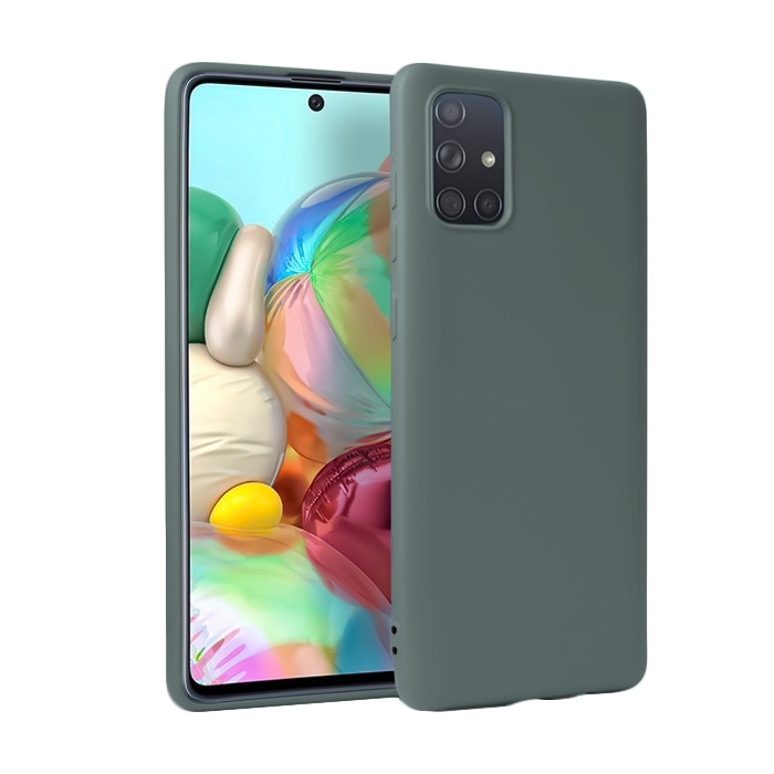 Θήκη Πλάτης Σιλικόνης για Samsung A715F Galaxy A71 - Χρώμα: Γκρι
