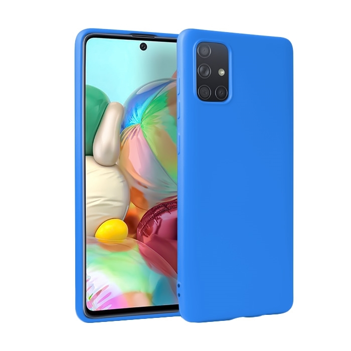 Θήκη Πλάτης Σιλικόνης για Samsung A715F Galaxy A71 - Χρώμα: Μπλε