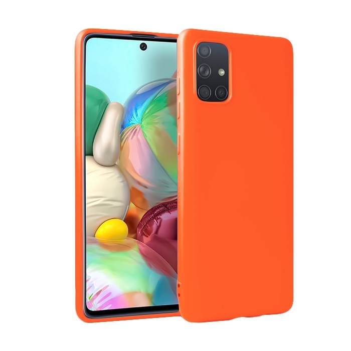 Θήκη Πλάτης Σιλικόνης για Samsung A715F Galaxy A71 - Χρώμα: Πορτοκαλί