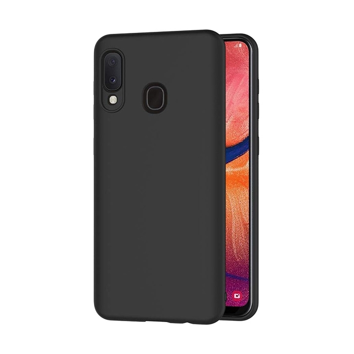 Θήκη Πλάτης Σιλικόνης για Samsung A202F Galaxy A20e - Χρώμα: Μαύρο