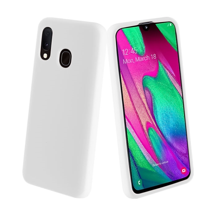 Θήκη Πλάτης Σιλικόνης για Samsung A405F Galaxy A40 - Χρώμα: Λευκό