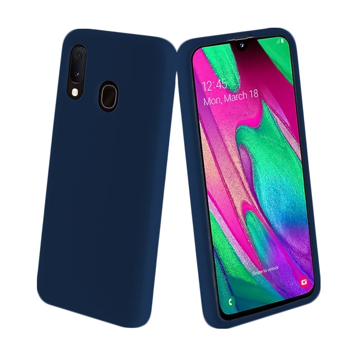 Θήκη Πλάτης Σιλικόνης για Samsung A405F Galaxy A40 - Χρώμα: Σκούρο Μπλε