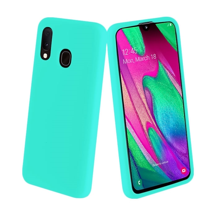 Θήκη Πλάτης Σιλικόνης για Samsung A405F Galaxy A40 - Χρώμα: Τιρκουάζ