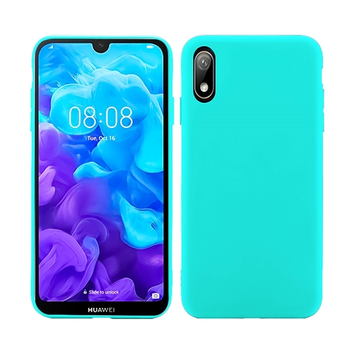 Θήκη Πλάτης Σιλικόνης για Huawei Y5 2019/Honor 8S - Χρώμα: Τιρκουάζ