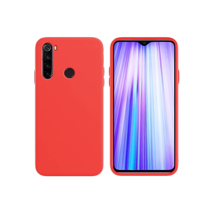 Θήκη Πλάτης Σιλικόνης για Xiaomi Redmi Note 8 - Χρώμα: Κόκκινο