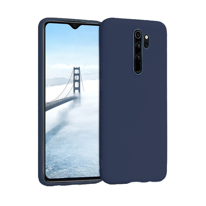 Θήκη Πλάτης Σιλικόνης για Xiaomi Redmi Note 8 - Χρώμα: Μπλε Σκούρο