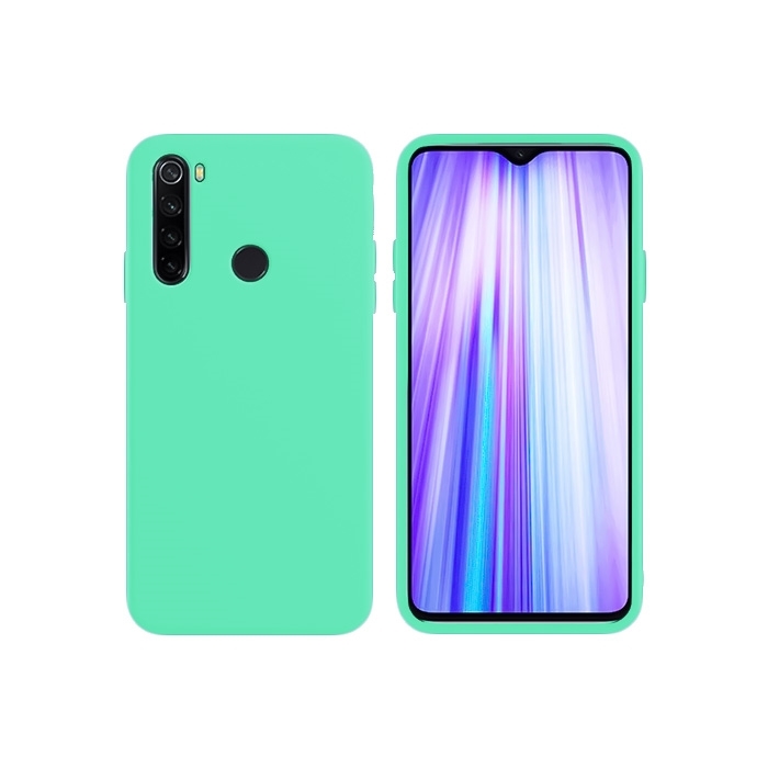 Θήκη Πλάτης Σιλικόνης για Xiaomi Redmi Note 8 - Χρώμα: Τιρκουάζ