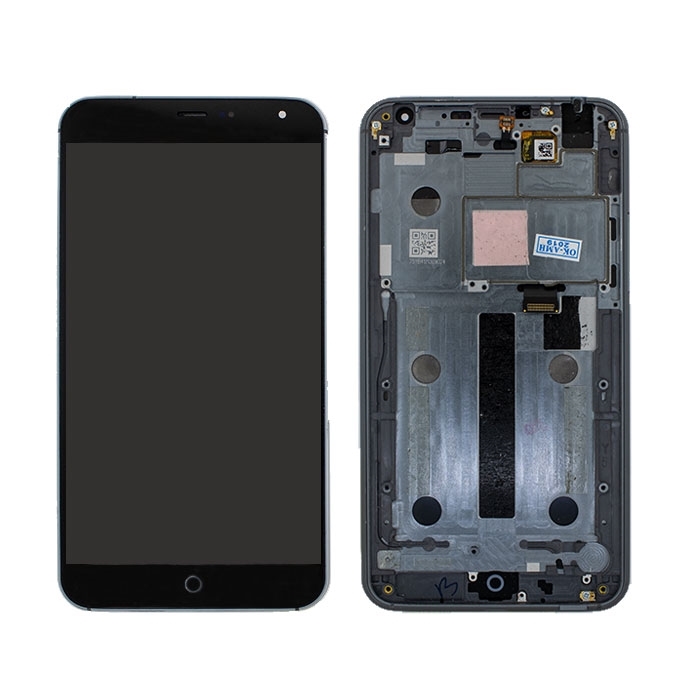 Οθόνη LCD με Μηχανισμό Αφής και Πλαίσιο για Meizu MX4 - Χρώμα: Μαύρο