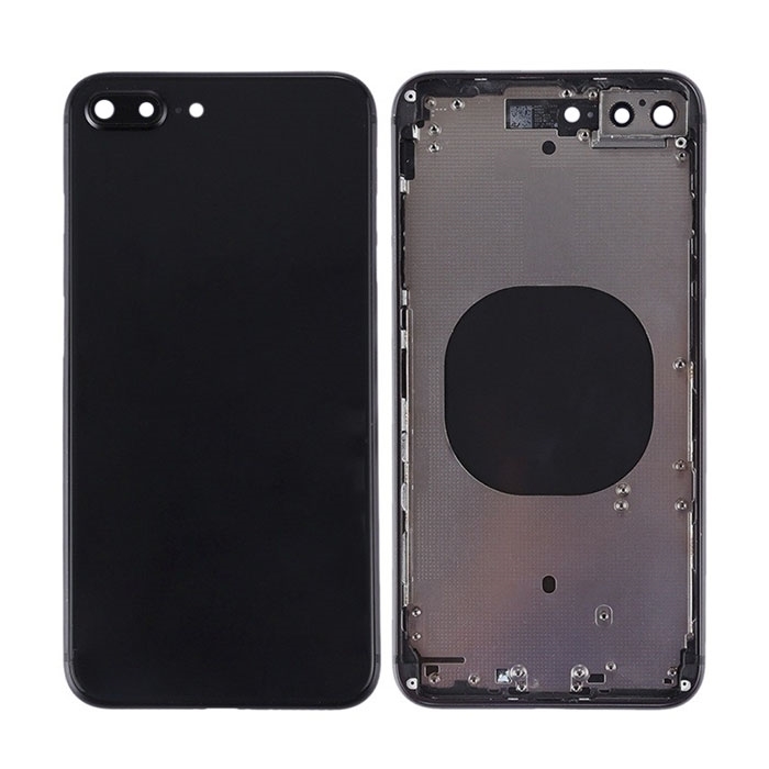 Πίσω Καπάκι και Μεσαίο Πλαίσιο Assembly (HOUSING) για Apple iPhone 8 Plus - Χρώμα: Μαύρο