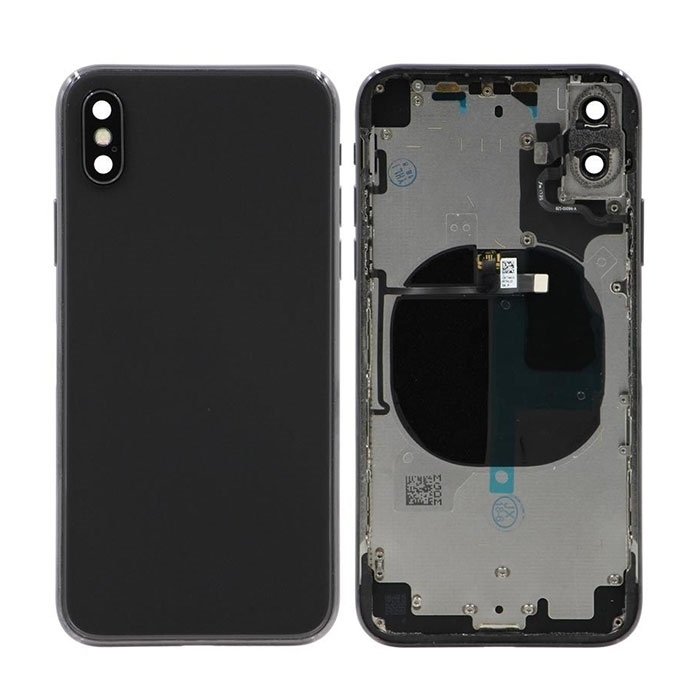 Πίσω Καπάκι και Μεσαίο Πλαίσιο Assembly (HOUSING) για Apple iPhone X - Χρώμα: Μαύρο