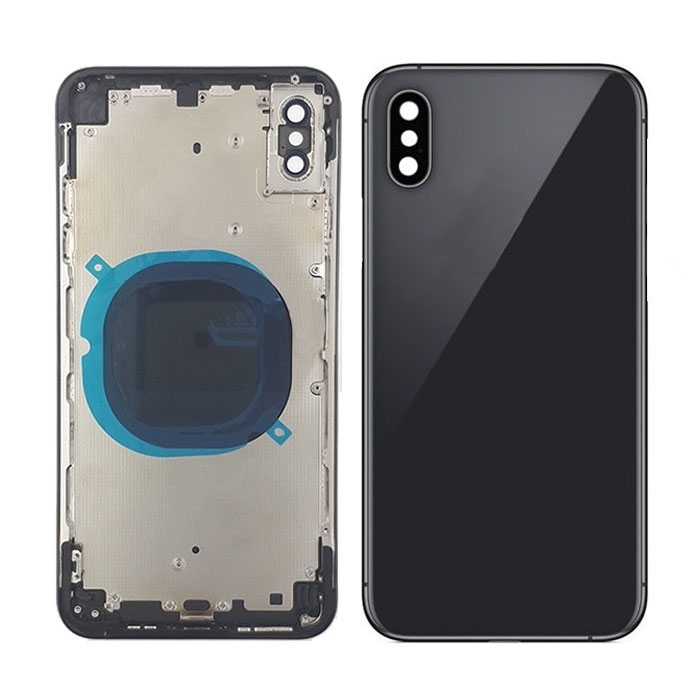 Πίσω Καπάκι με Πλαίσιο για (HOUSING) iPhone XS Max - Χρώμα: Μαύρο