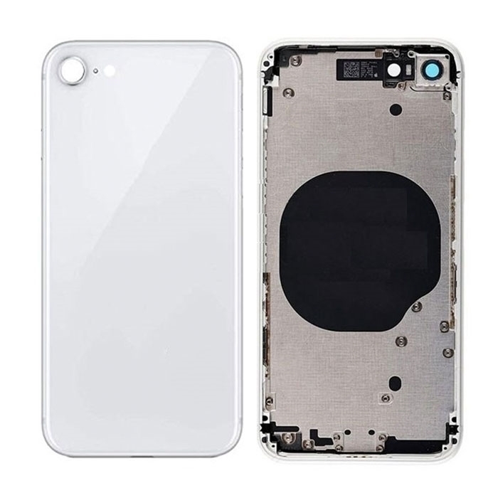 Πίσω Καπάκι και Μεσαίο Πλαίσιο Assembly (Housing) για Apple iPhone 8 - Χρώμα: Λευκό