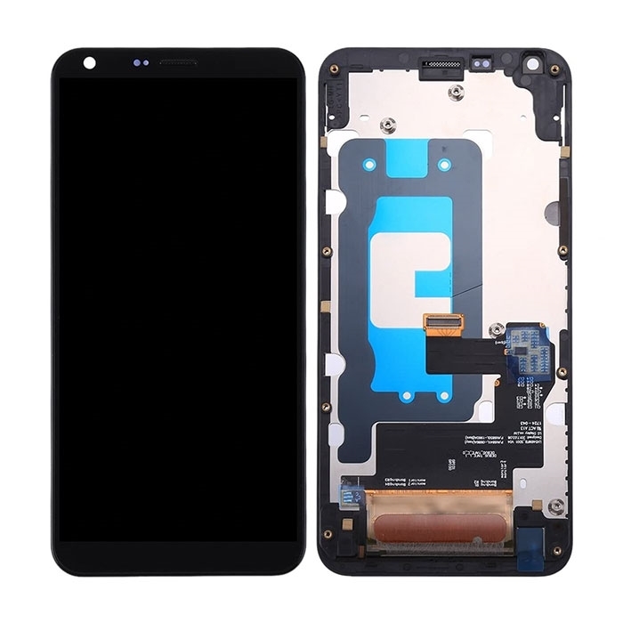 Οθόνη LCD με Μηχανισμό Αφής και Πλαίσιο για LG Q6 M700 - Χρώμα: Μαύρο