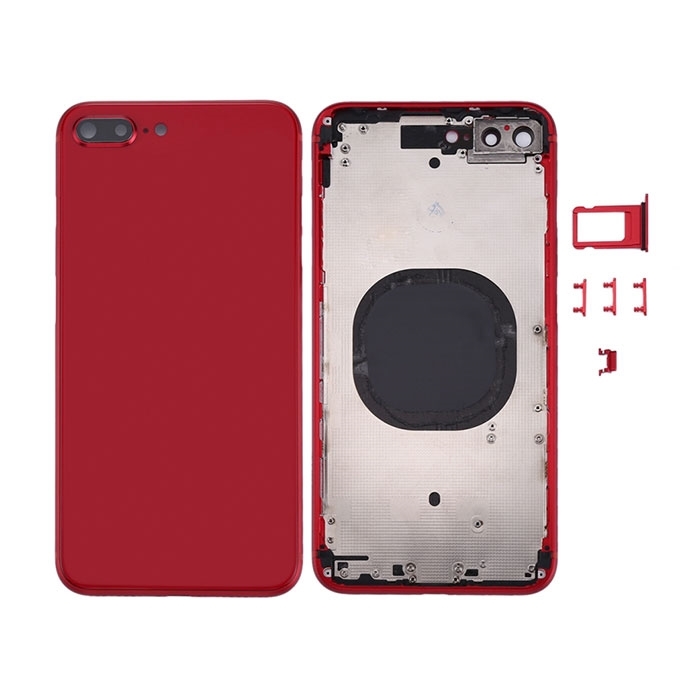 Πίσω Καπάκι και Μεσαίο Πλαίσιο Assembly (HOUSING) για Apple iPhone 8 Plus - Χρώμα: Κόκκινο