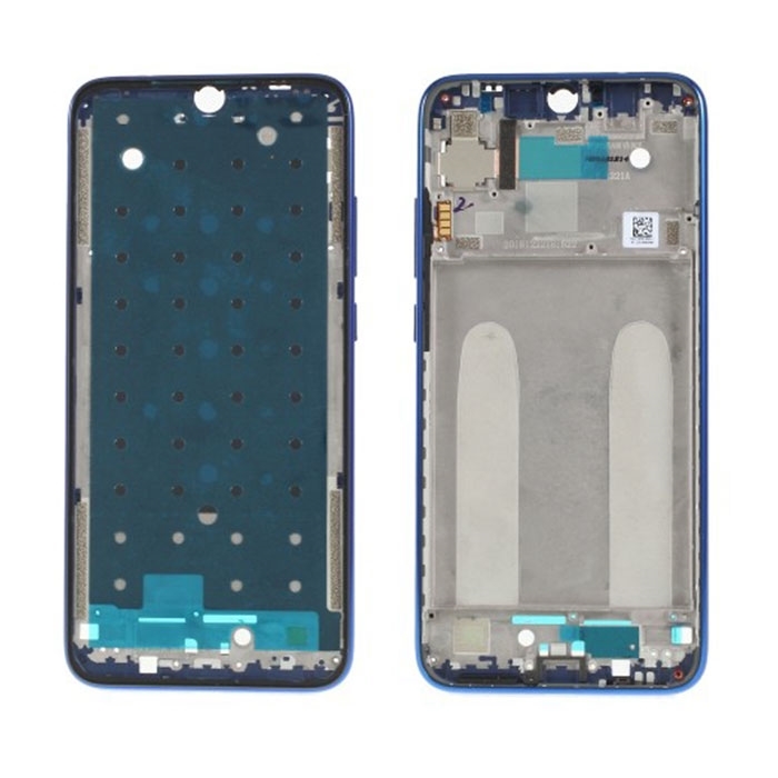 Μπροστινό Πλαίσιο Οθόνης Front LCD Frame για Xiaomi Redmi Note 7 - Χρώμα: Μπλε
