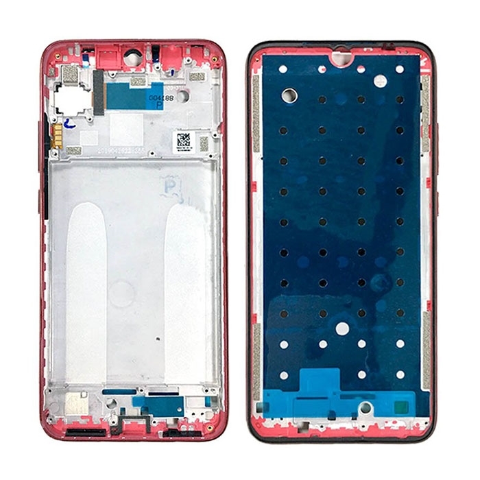 Μπροστινό Πλαίσιο Οθόνης Front LCD Frame για Xiaomi Redmi Note 7 - Χρώμα: Κόκκινο