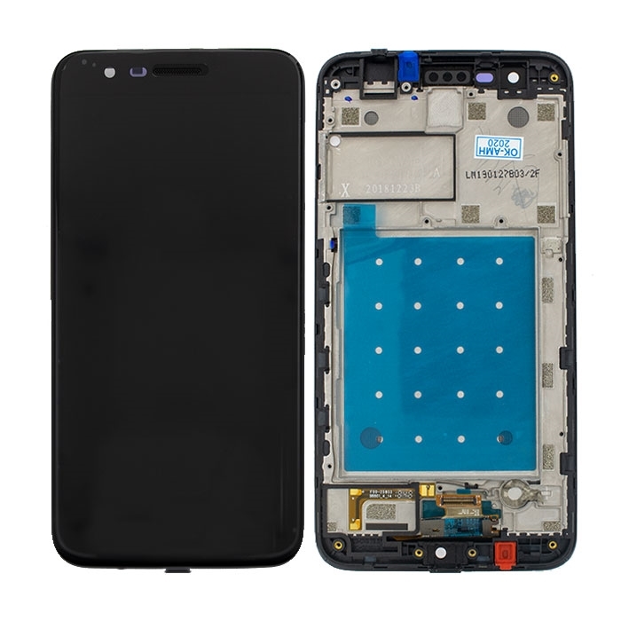 Οθόνη LCD με Μηχανισμό Αφής και Πλαίσιο για LG K11 - Χρώμα: Μαύρο