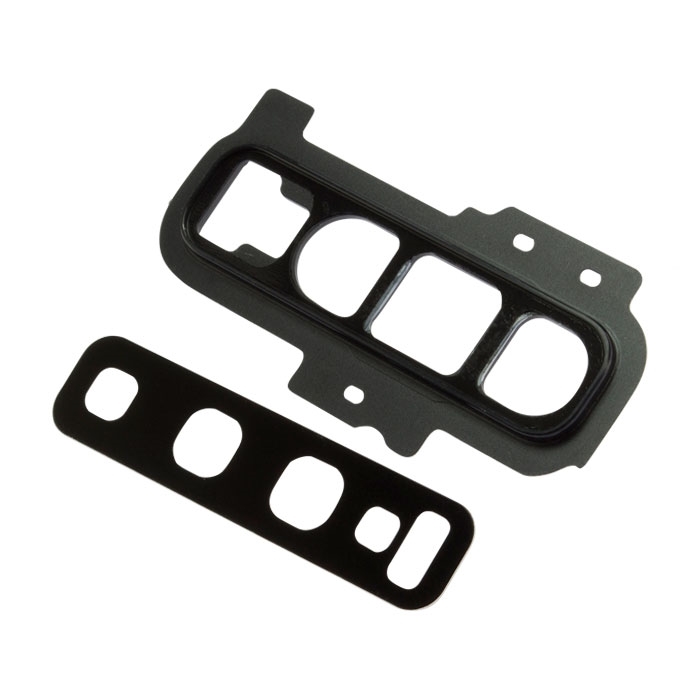 Τζαμάκι κάμερας (Camera Lens) με Πλαίσιο για Samsung Galaxy S10 G973 / S10 Plus G975 - Χρώμα: Μαύρο