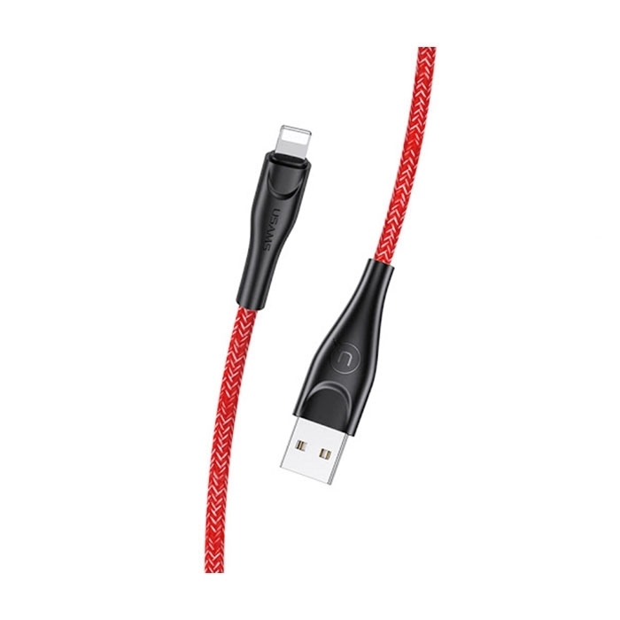 USAMS US-SJ397 U41 Καλώδιο Φόρτισης 3m Lightning Braided Data Charging Cable - Χρώμα: Κόκκινο
