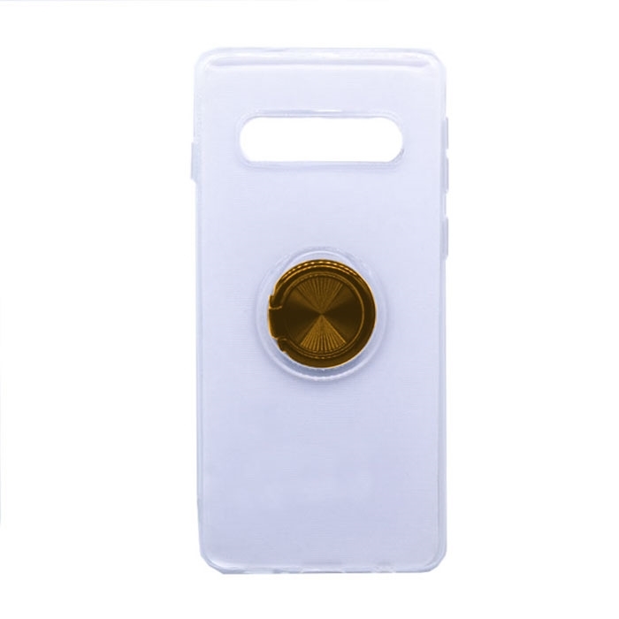 Θήκη Πλάτης Σιλικόνης με Finger Ring για Samsung G973F Galaxy S10 - Χρώμα: Χρυσό