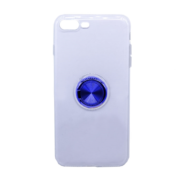 Θήκη Πλάτης Σιλικόνης με Finger Ring για iPhone 7 Plus / 8 Plus- Χρώμα: Μπλε