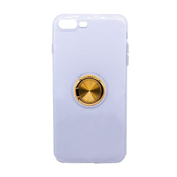 Θήκη Πλάτης Σιλικόνης με Finger Ring για iPhone 7 Plus / 8 Plus- Χρώμα: Χρυσό