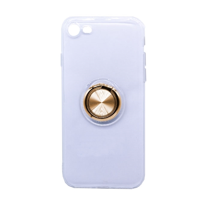 Θήκη Πλάτης Σιλικόνης με Finger Ring για iPhone 7 / 8 - Χρώμα: Χρυσό