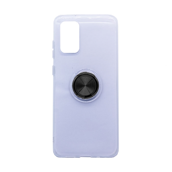 Θήκη Πλάτης Σιλικόνης με Finger Ring για Samsung G980 Galaxy S20 - Χρώμα: Μαύρο